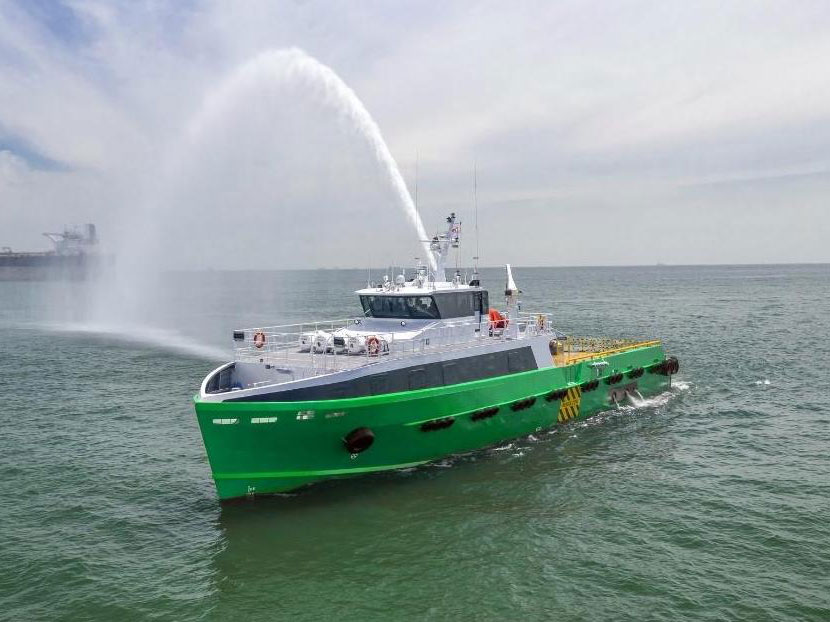 Crew Boat with Fire Monitor